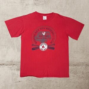 Vintage Boston Red Sox T-Shirt Men's Medium Red Majestic Y2K 2005 Graphic Print